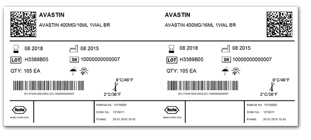 SAP Labelmanagement Etikett