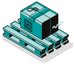 RFID-Ladungsträger mit Palette